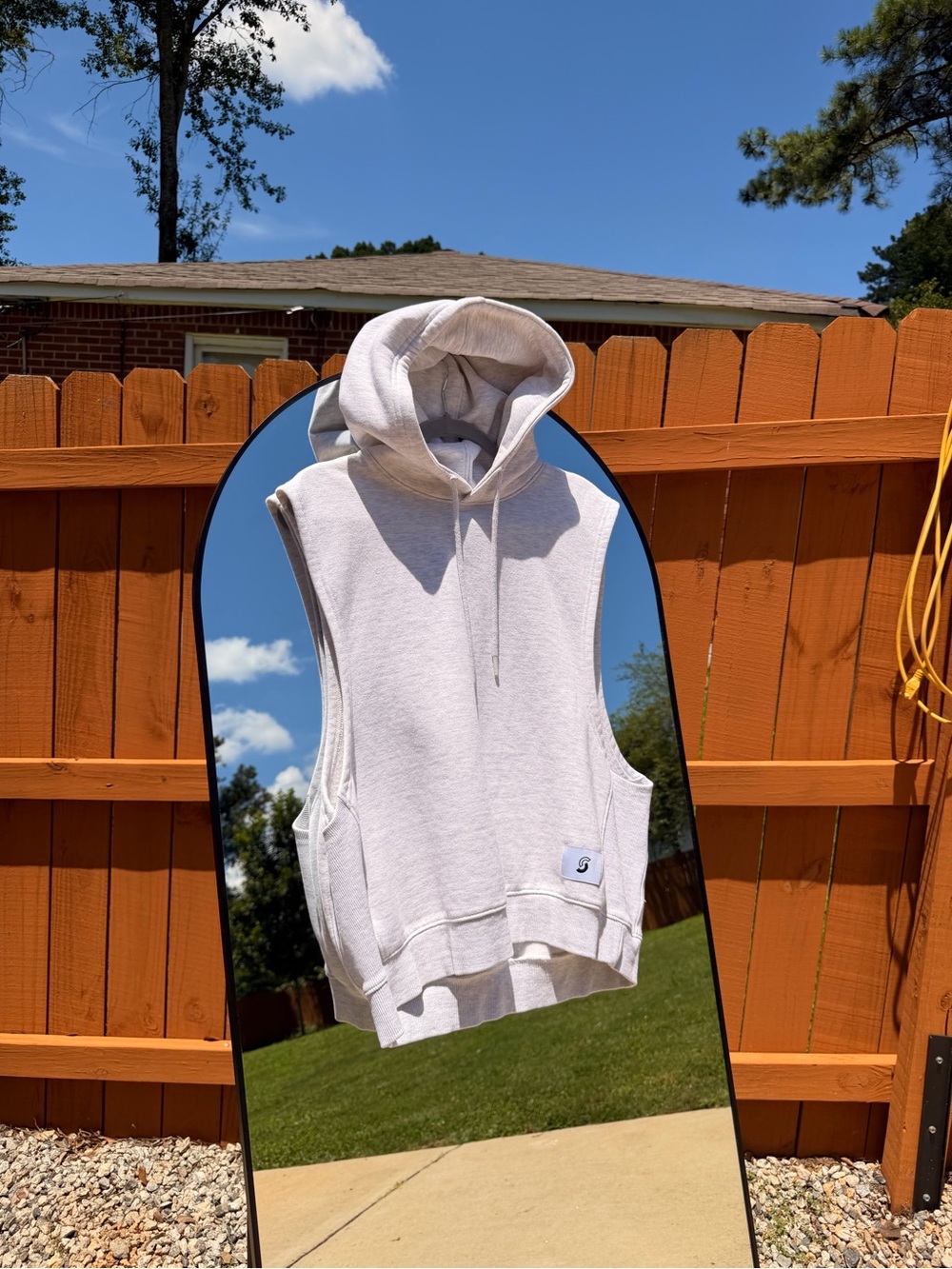 Men's Sleeveless Hoodie Tank - Light Heather Gray